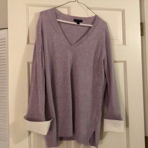 Multimedia sweater w cotton cuffs